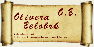 Olivera Belobrk vizit kartica